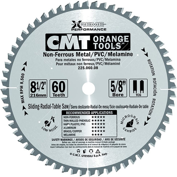CMT Non-Ferrous 8-1-2 Miter Saw Blade