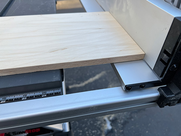 SawStop Compact Table Review Fence Material Support
